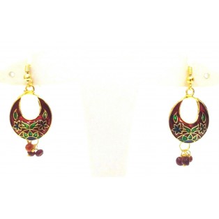 Meenakari Minakari Enamel Jhumka Jhumki Handmade Earrings Jewelry Drop Long AE91